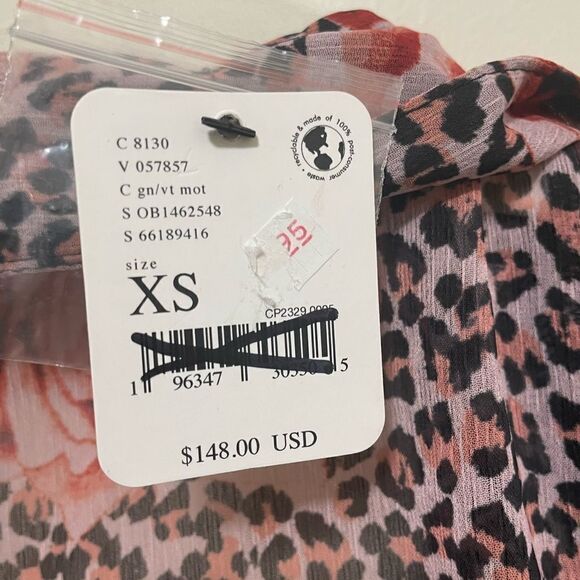 New with tag Free People NWT Size XS Toni Printed Mini/ Tunic mini dress - Picture 10 of 11